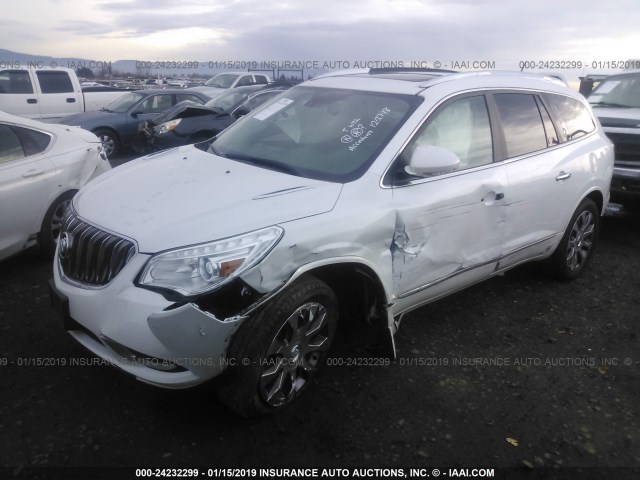 5GAKVBKD2GJ208196 - 2016 BUICK ENCLAVE WHITE photo 2