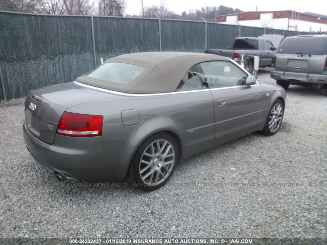 WAUDF48H69K010953 - 2009 AUDI A4 GRAY photo 4