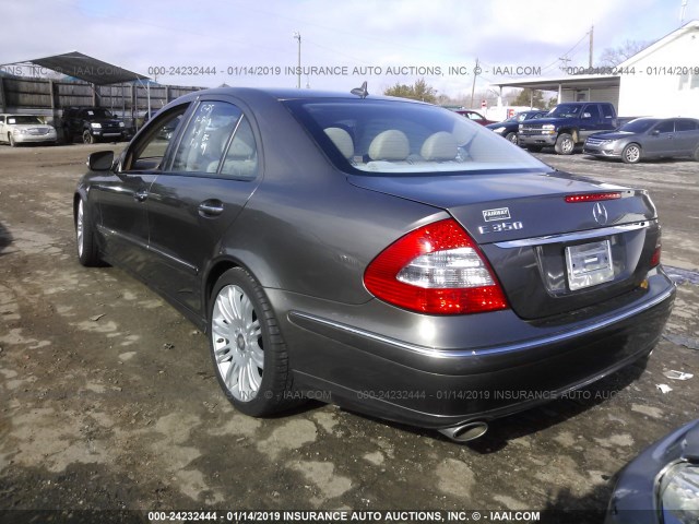 WDBUF56X08B319916 - 2008 MERCEDES-BENZ E 350 GRAY photo 3