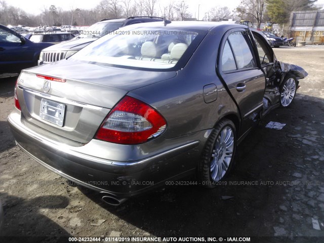 WDBUF56X08B319916 - 2008 MERCEDES-BENZ E 350 GRAY photo 4