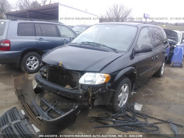 2D4GP44L97R244447 - 2007 DODGE GRAND CARAVAN SXT BLACK photo 2