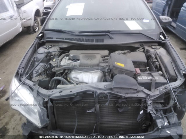4T1BF1FK0FU016363 - 2015 TOYOTA CAMRY LE/XLE/SE/XSE GRAY photo 10