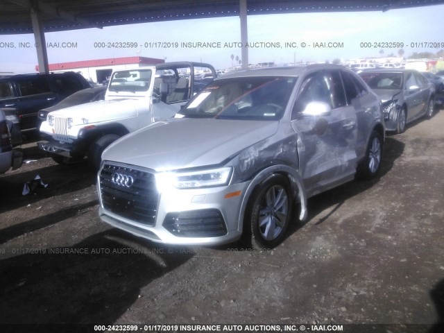 WA1JCCFS7JR009548 - 2018 AUDI Q3 PREMIUM PLUS SILVER photo 2