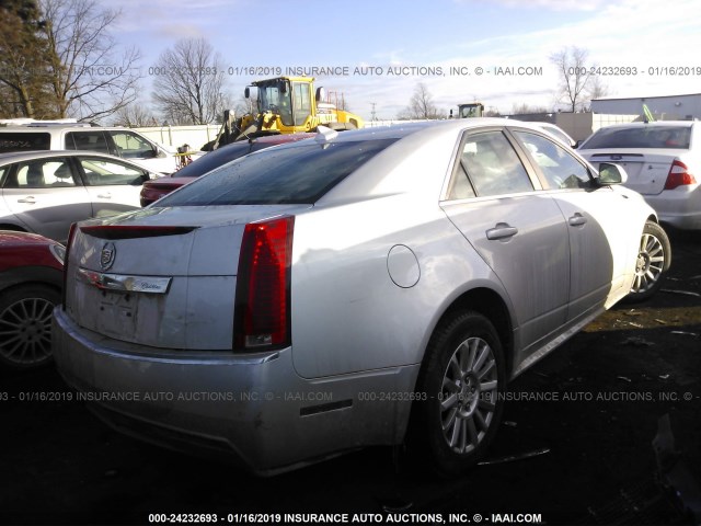 1G6DG5EY2B0114869 - 2011 CADILLAC CTS LUXURY COLLECTION SILVER photo 4