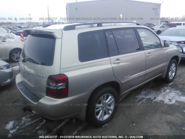 JTEEP21A660164880 - 2006 TOYOTA HIGHLANDER LIMITED GOLD photo 4