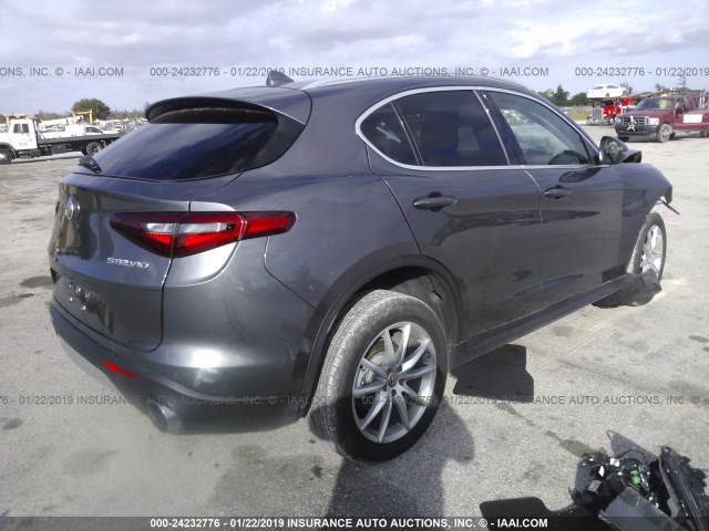 ZASFAKBN0J7B65381 - 2018 ALFA ROMEO STELVIO TI GRAY photo 4