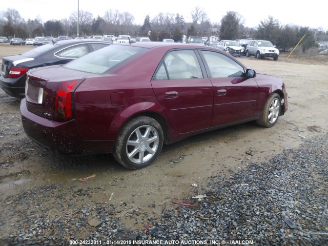 1G6DP567650165527 - 2005 CADILLAC CTS HI FEATURE V6 RED photo 4