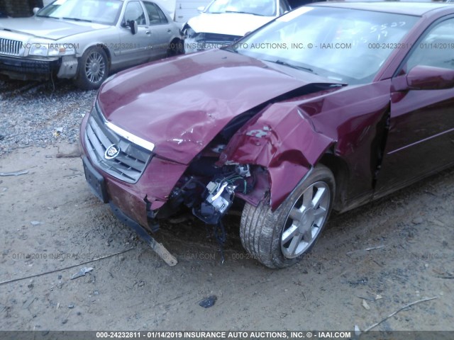 1G6DP567650165527 - 2005 CADILLAC CTS HI FEATURE V6 RED photo 6