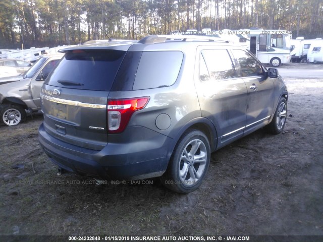 1FM5K7F83FGB90734 - 2015 FORD EXPLORER LIMITED GRAY photo 4