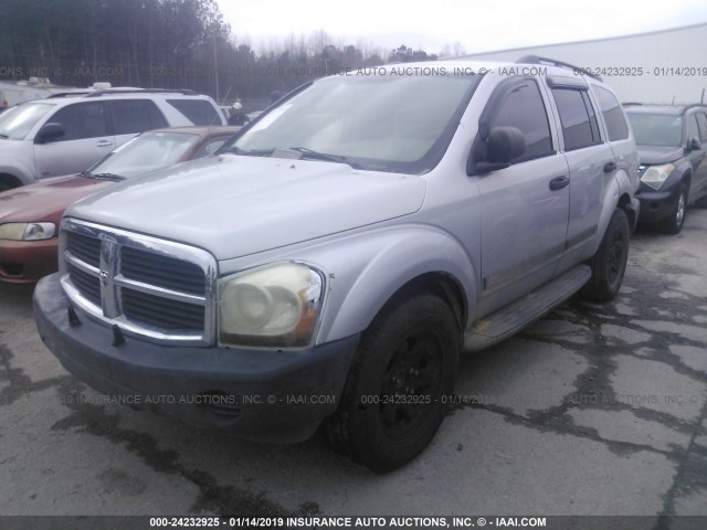 1D4HD38N16F104854 - 2006 DODGE DURANGO SXT GRAY photo 2