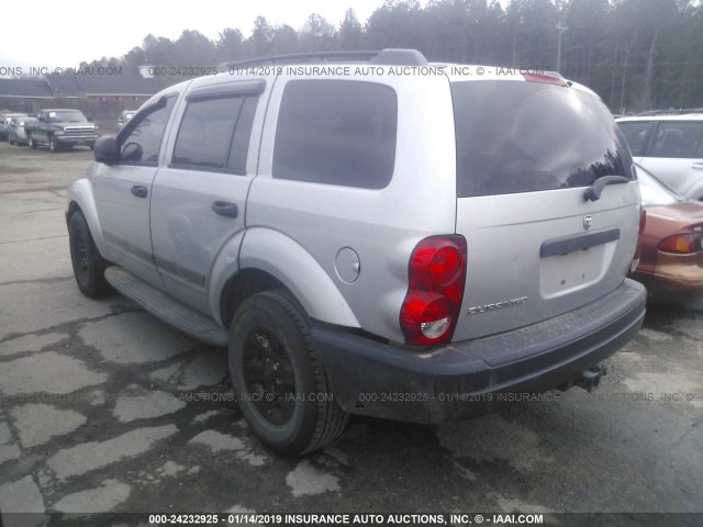 1D4HD38N16F104854 - 2006 DODGE DURANGO SXT GRAY photo 3