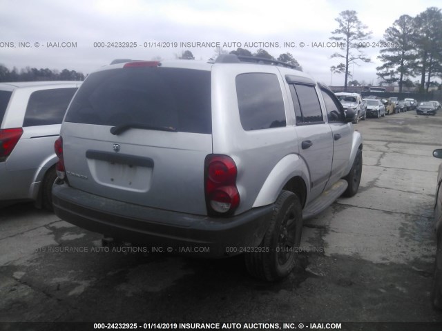 1D4HD38N16F104854 - 2006 DODGE DURANGO SXT GRAY photo 4