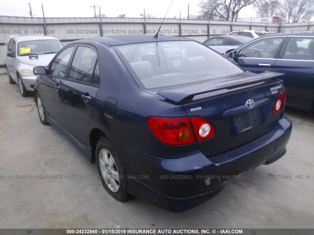 1NXBR32E93Z067777 - 2003 TOYOTA COROLLA CE/LE/S BLUE photo 3