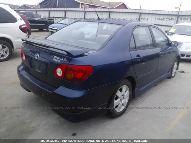 1NXBR32E93Z067777 - 2003 TOYOTA COROLLA CE/LE/S BLUE photo 4