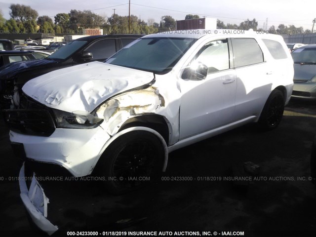 1C4RDHDG7FC709386 - 2015 DODGE DURANGO LIMITED WHITE photo 2