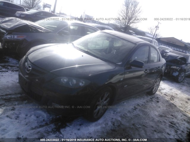 JM1BK323081177746 - 2008 MAZDA 3 S BLACK photo 2