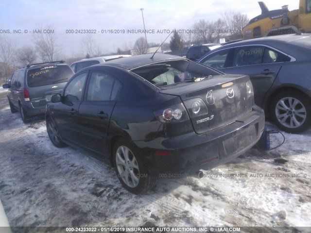 JM1BK323081177746 - 2008 MAZDA 3 S BLACK photo 3