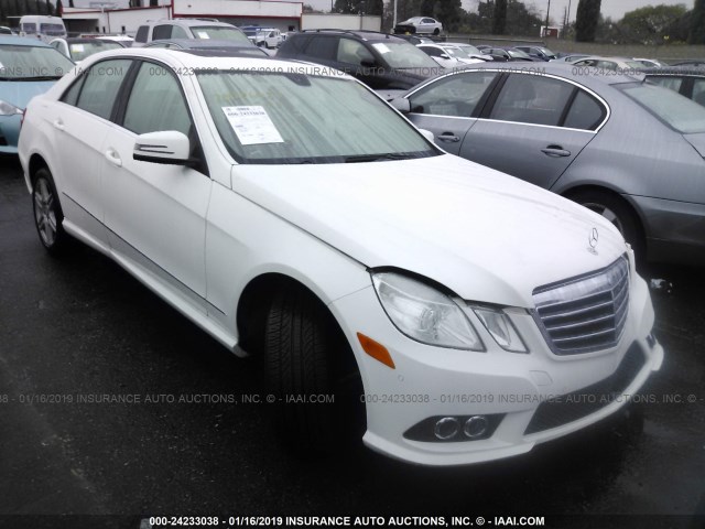 WDDHF7CB1AA196605 - 2010 MERCEDES-BENZ E 550 WHITE photo 1