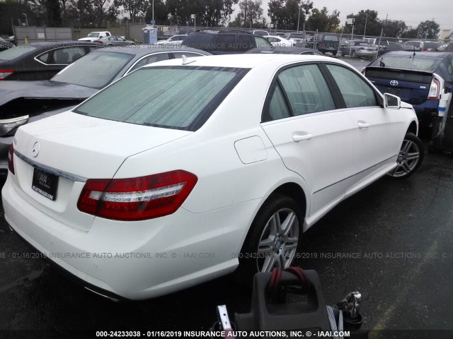 WDDHF7CB1AA196605 - 2010 MERCEDES-BENZ E 550 WHITE photo 4