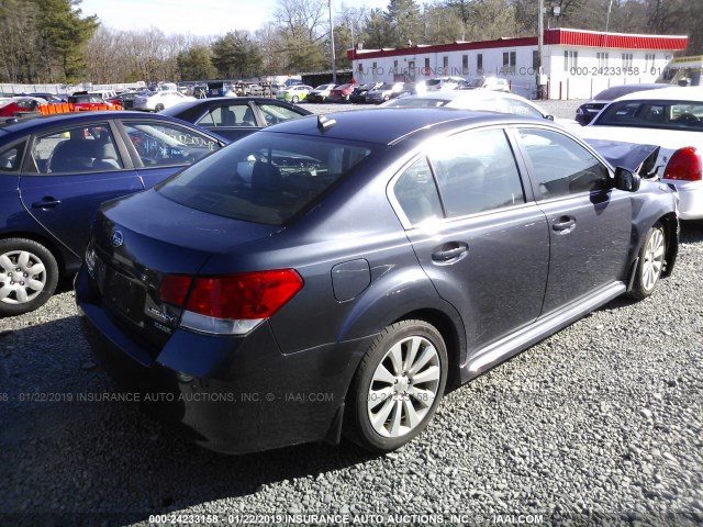 4S3BMBL65B3221717 - 2011 SUBARU LEGACY 2.5I LIMITED GRAY photo 4