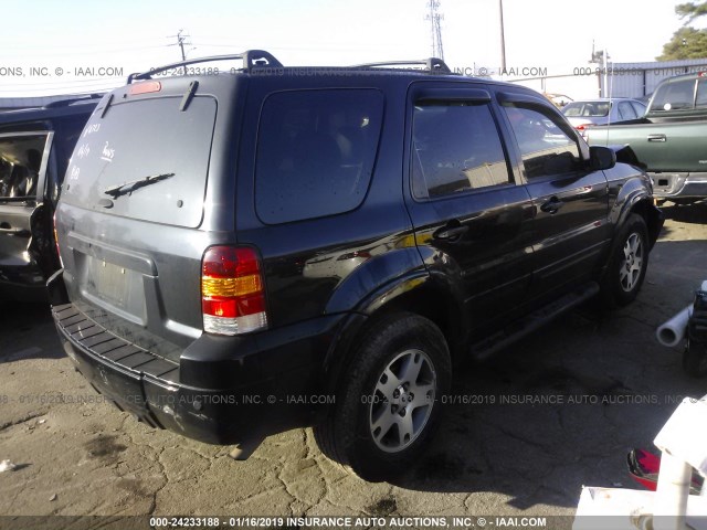 1FMYU04135KA22723 - 2005 FORD ESCAPE LIMITED BLACK photo 4