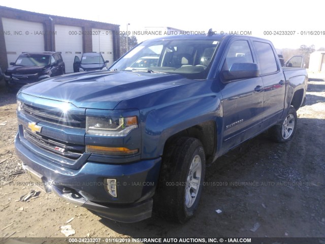 3GCUKREC0JG375922 - 2018 CHEVROLET SILVERADO K1500 LT Dark Blue photo 2