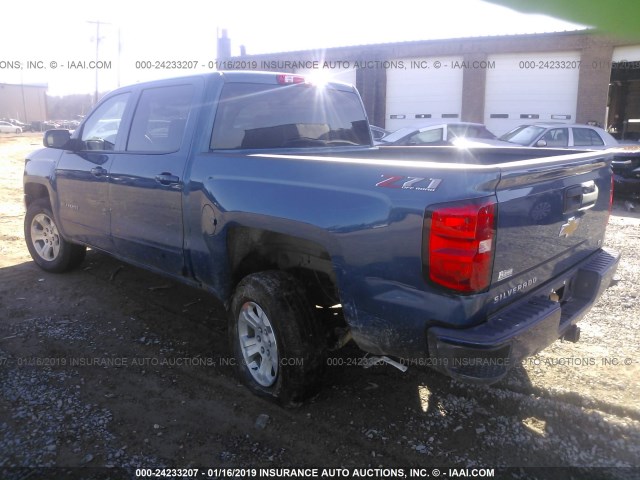 3GCUKREC0JG375922 - 2018 CHEVROLET SILVERADO K1500 LT Dark Blue photo 3