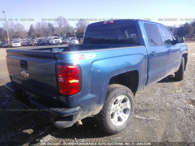 3GCUKREC0JG375922 - 2018 CHEVROLET SILVERADO K1500 LT Dark Blue photo 4