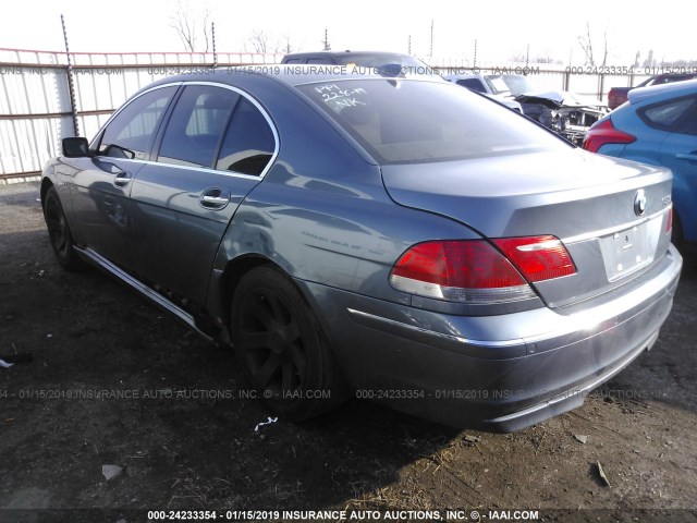 WBAHL83596DT06192 - 2006 BMW 750 I GRAY photo 3