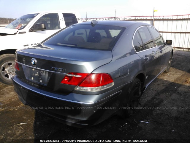 WBAHL83596DT06192 - 2006 BMW 750 I GRAY photo 4