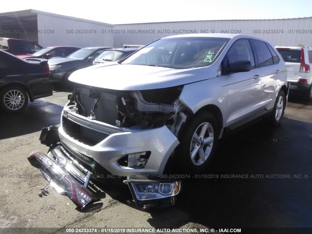 2FMPK3G99JBB40090 - 2018 FORD EDGE SE SILVER photo 2