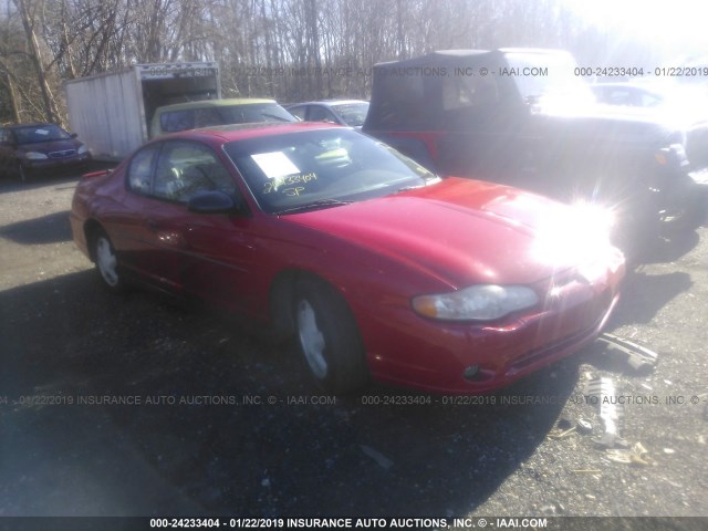 2G1WX15K529350666 - 2002 CHEVROLET MONTE CARLO SS RED photo 1