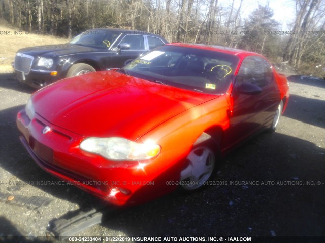 2G1WX15K529350666 - 2002 CHEVROLET MONTE CARLO SS RED photo 2