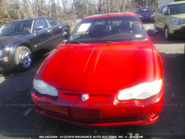 2G1WX15K529350666 - 2002 CHEVROLET MONTE CARLO SS RED photo 6