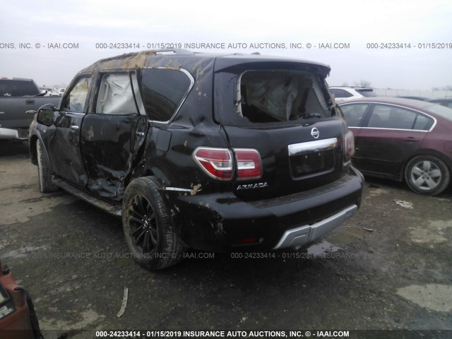 JN8AY2NF7J9331438 - 2018 NISSAN ARMADA PLATINUM BLACK photo 3