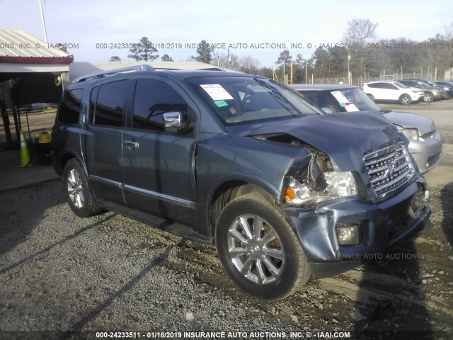 5N3AA08D78N905278 - 2008 INFINITI QX56 BLUE photo 1