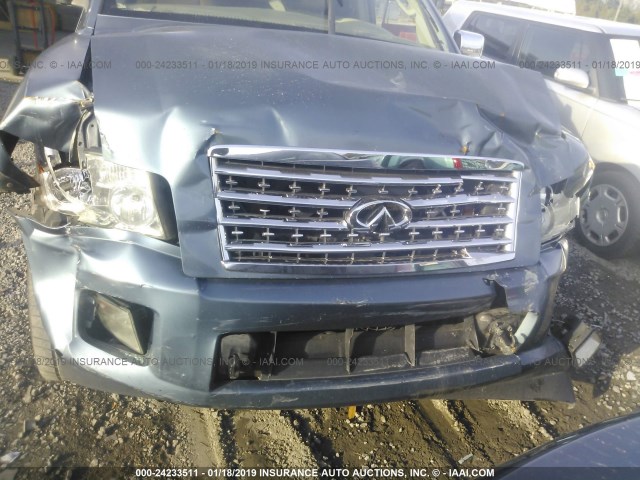 5N3AA08D78N905278 - 2008 INFINITI QX56 BLUE photo 6