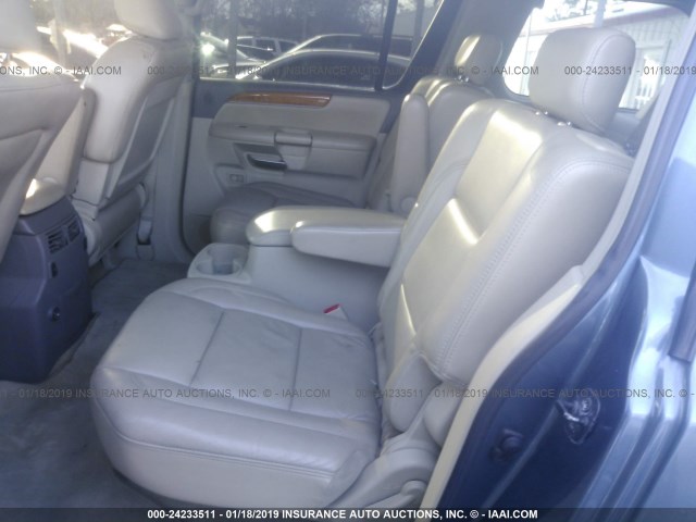 5N3AA08D78N905278 - 2008 INFINITI QX56 BLUE photo 8