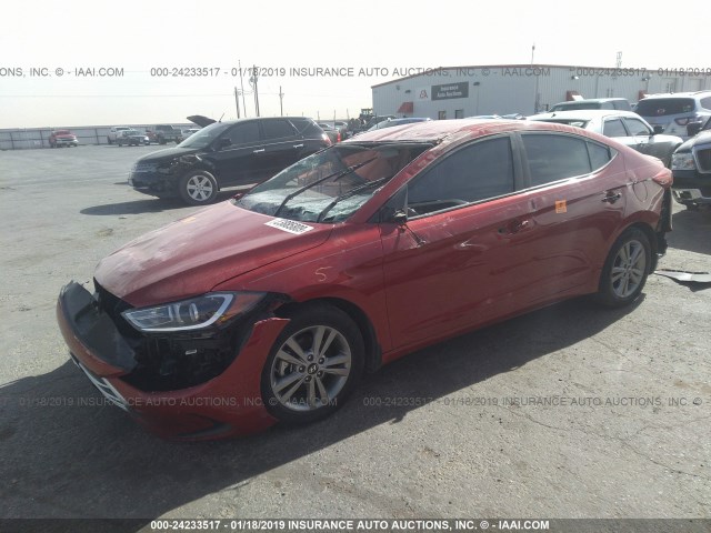 5NPD84LF0HH034505 - 2017 HYUNDAI ELANTRA SE/VALUE/LIMITED RED photo 2