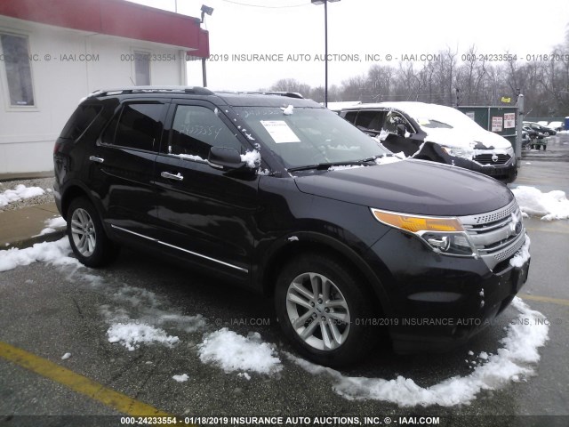 1FM5K8D8XEGB62100 - 2014 FORD EXPLORER XLT BLACK photo 1