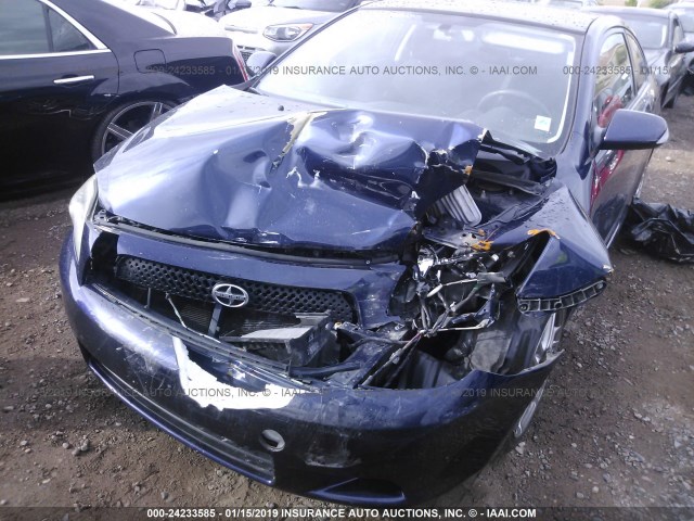 JTKDE3B74A0308295 - 2010 TOYOTA SCION TC BLUE photo 6