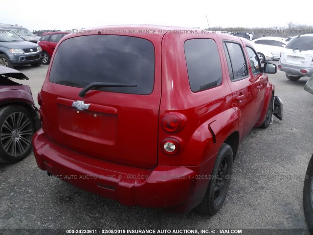 3GNDA23D48S580356 - 2008 CHEVROLET HHR LT RED photo 4