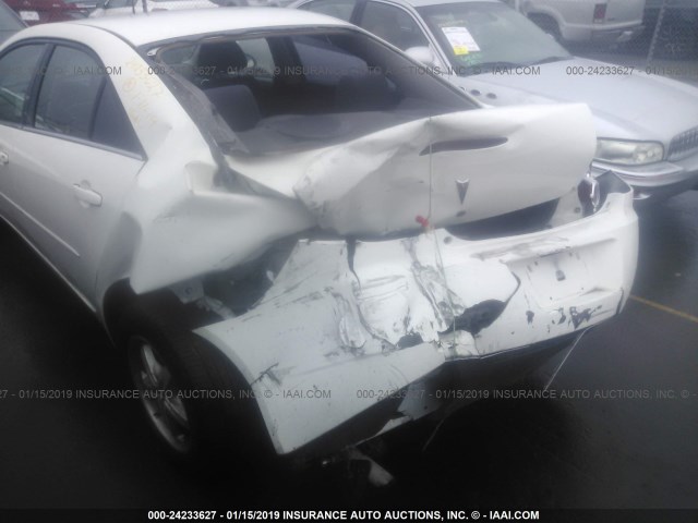 1G2ZF57B984151826 - 2008 PONTIAC G6 VALUE LEADER/BASE WHITE photo 6