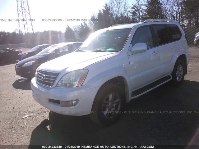 JTJBT20X350072095 - 2005 LEXUS GX 470 WHITE photo 2