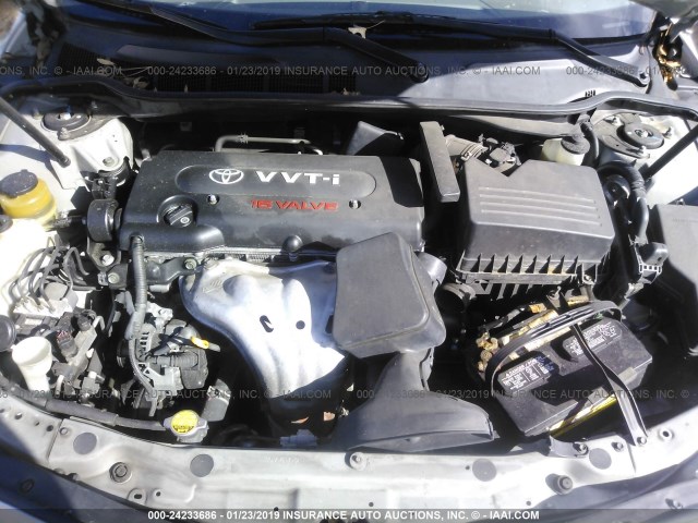 4T1BE46K17U638699 - 2007 TOYOTA CAMRY NEW GENERAT CE/LE/XLE/SE SILVER photo 10