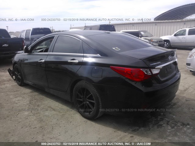 5NPEC4AB4EH818524 - 2014 HYUNDAI SONATA SE/LIMITED BLACK photo 3