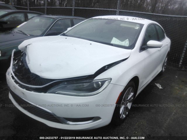 1C3CCCAB2FN616921 - 2015 CHRYSLER 200 LIMITED WHITE photo 2