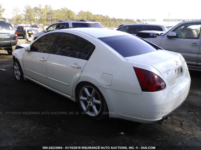 1N4BA41E37C861727 - 2007 NISSAN MAXIMA SE/SL WHITE photo 3