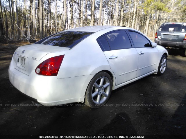 1N4BA41E37C861727 - 2007 NISSAN MAXIMA SE/SL WHITE photo 4