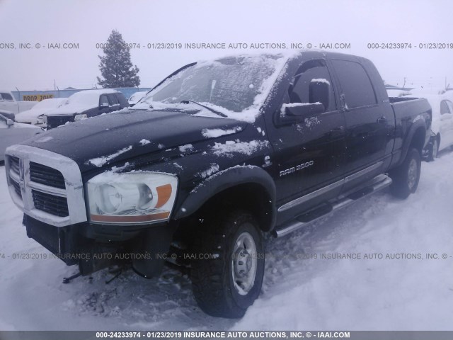 3D7KS29C76G160382 - 2006 DODGE RAM 2500 BLACK photo 2